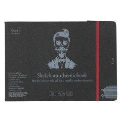 Caiet de schite #authenticbook Black 18x165gr 245x176 mm