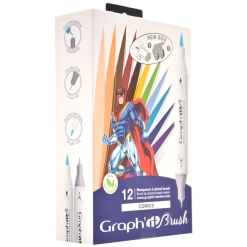 Set Carioci Graphit Brush Marker 12 - Comics - Gi80111