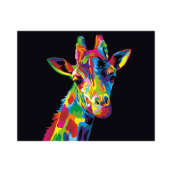 Pictura pe numere - rainbow giraffe