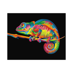 Pictura pe numere - rainbow chameleon