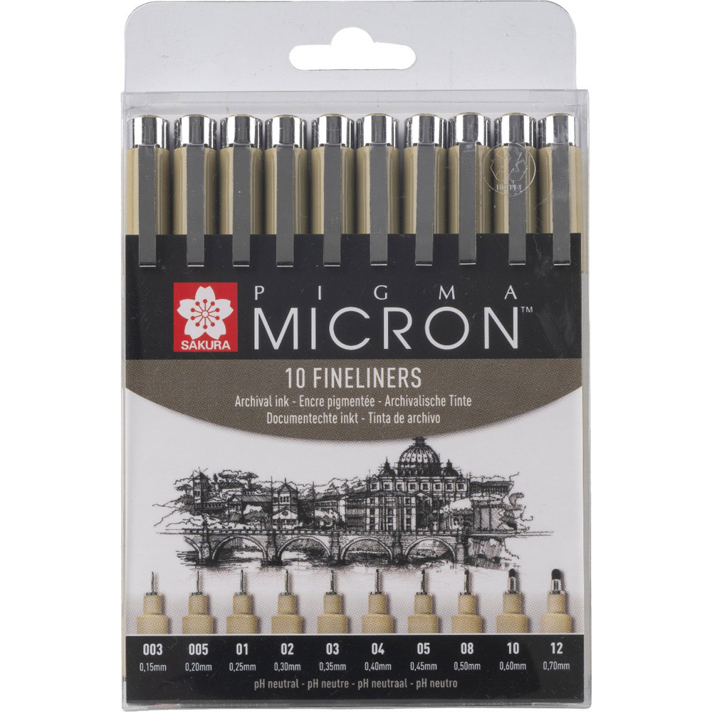 Set linere Sakura Pigma Micron 10 - Colorit