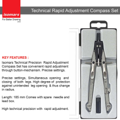 Set Compas Isomars Technical Rapid 2 Piese - 8906081270344