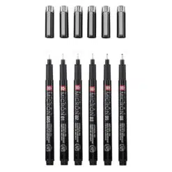 Set 6 Linere Sakura Pigma Micron Black + Penar Cadou - Poxsdkb6